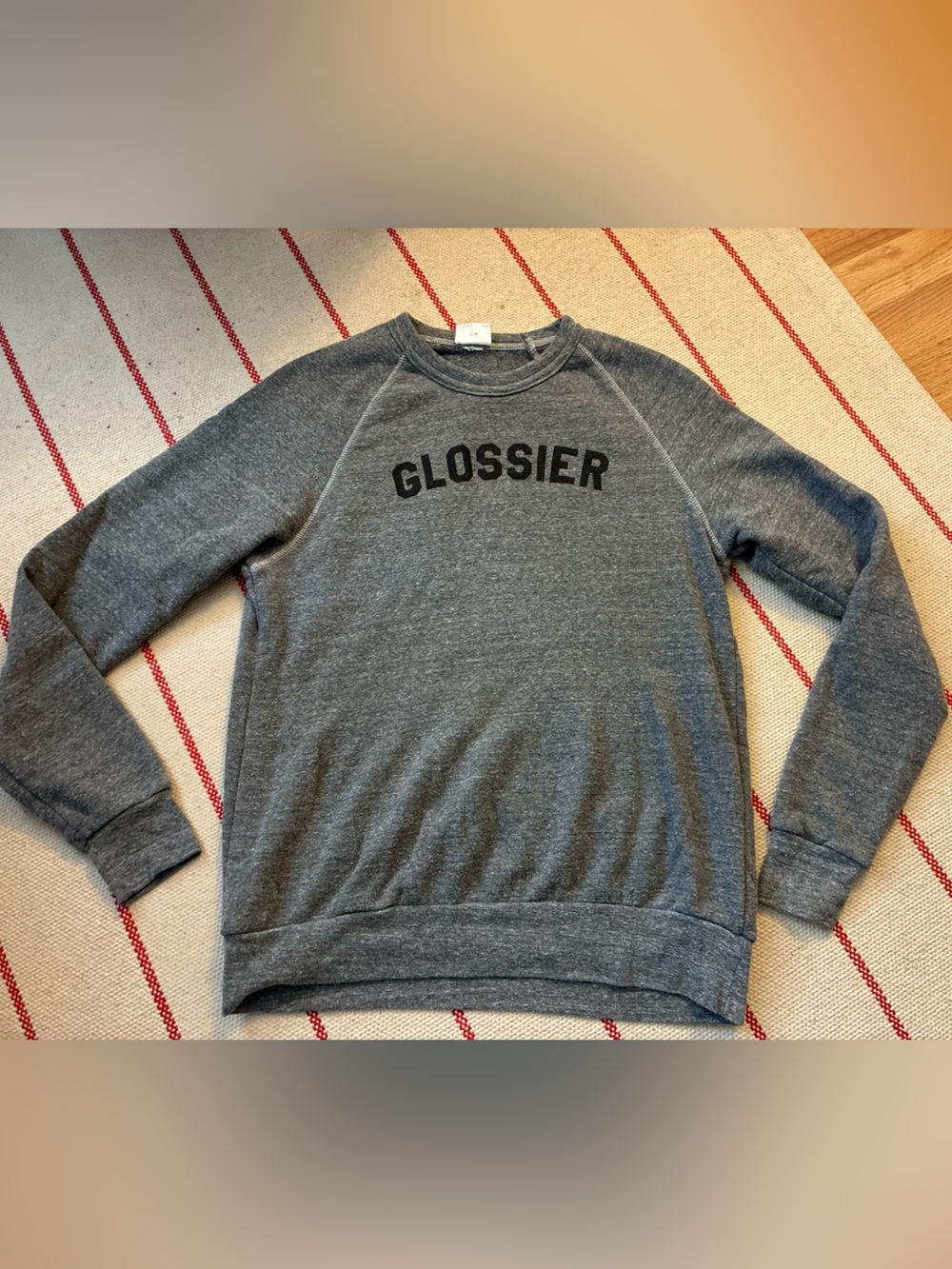 Glossier Heather Gray Logo Crewneck